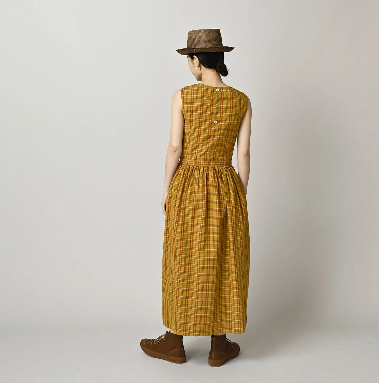 Broad Madras Check Wrap Dress