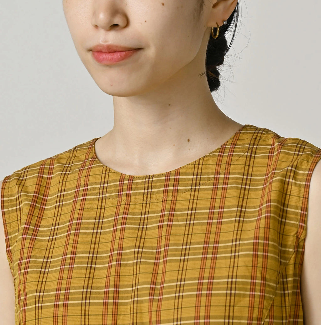 Broad Madras Check Wrap Dress