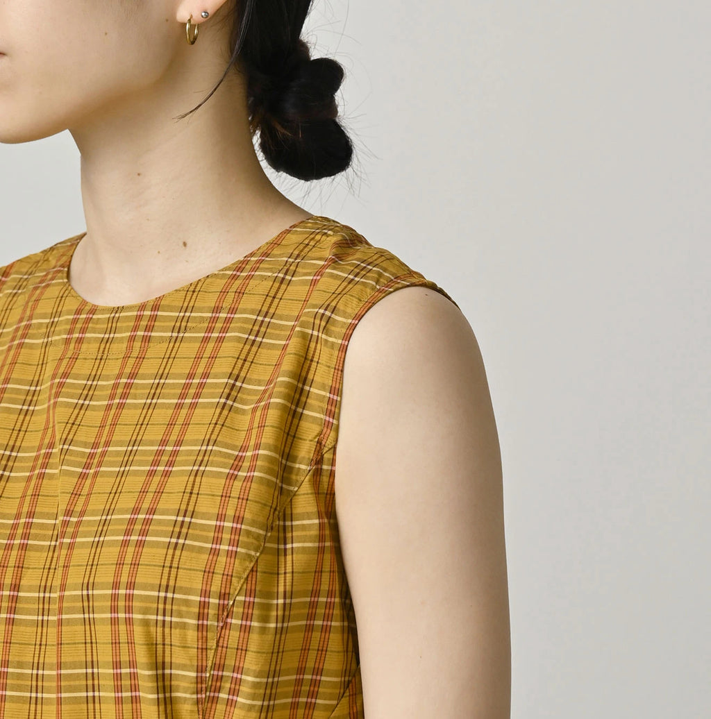 Broad Madras Check Wrap Dress