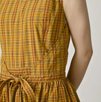 Broad Madras Check Wrap Dress