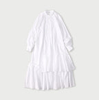 Broadcloth Tiered Shirt Dress