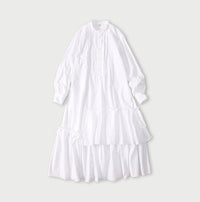 Broadcloth Tiered Shirt Dress