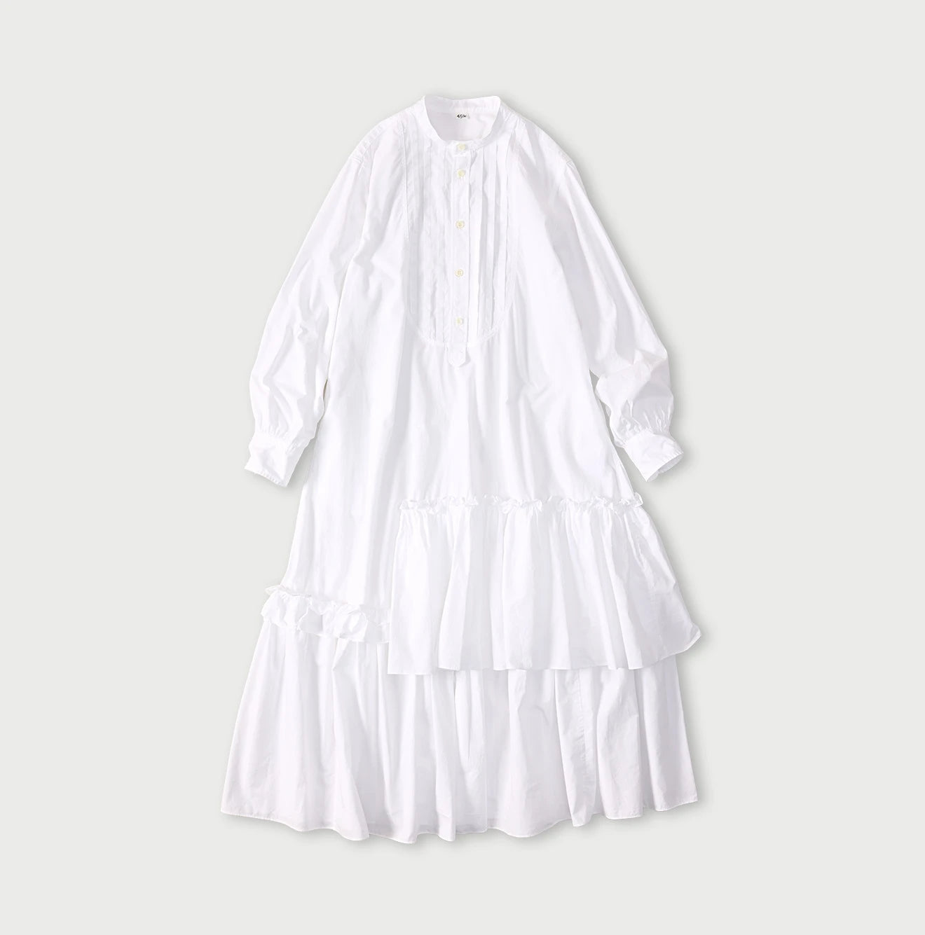 Broadcloth Tiered Shirt Dress