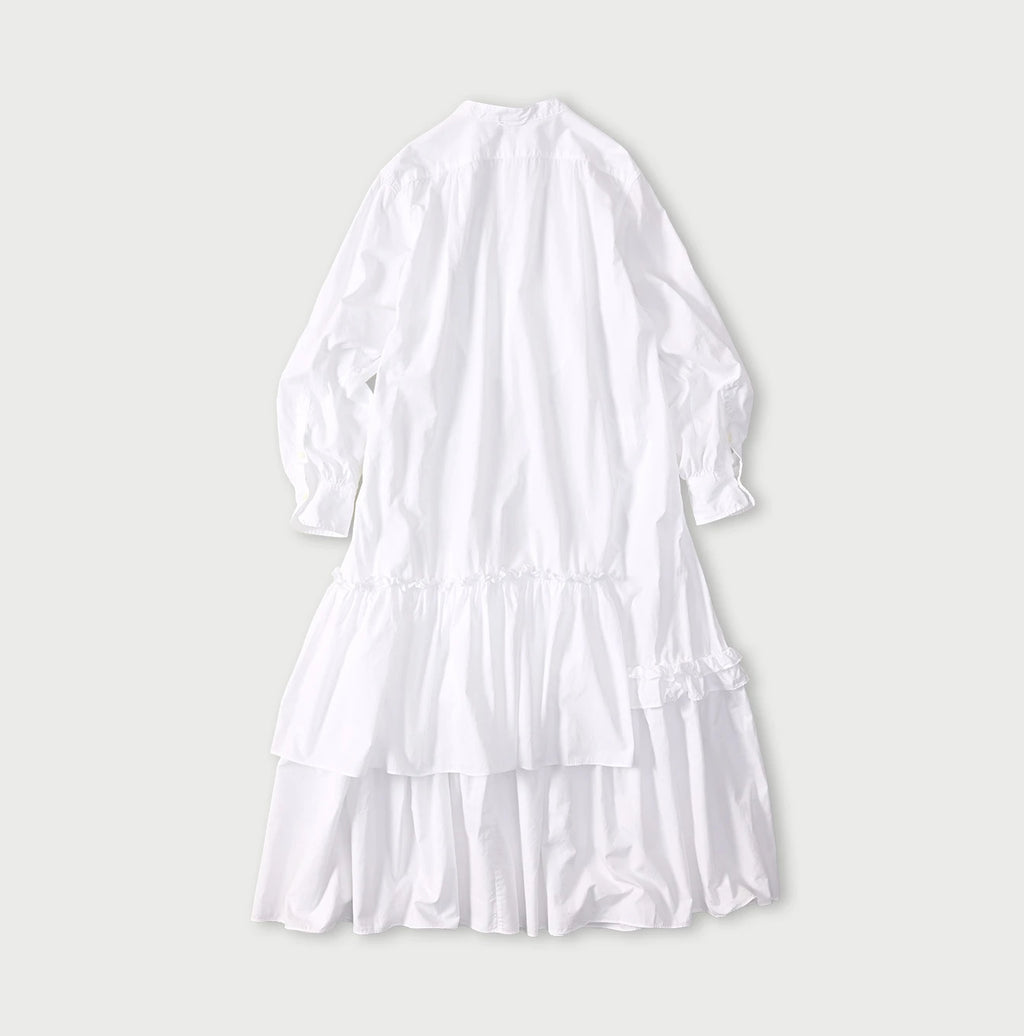 Broadcloth Tiered Shirt Dress