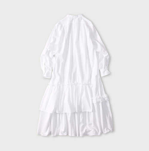 Broadcloth Tiered Shirt Dress