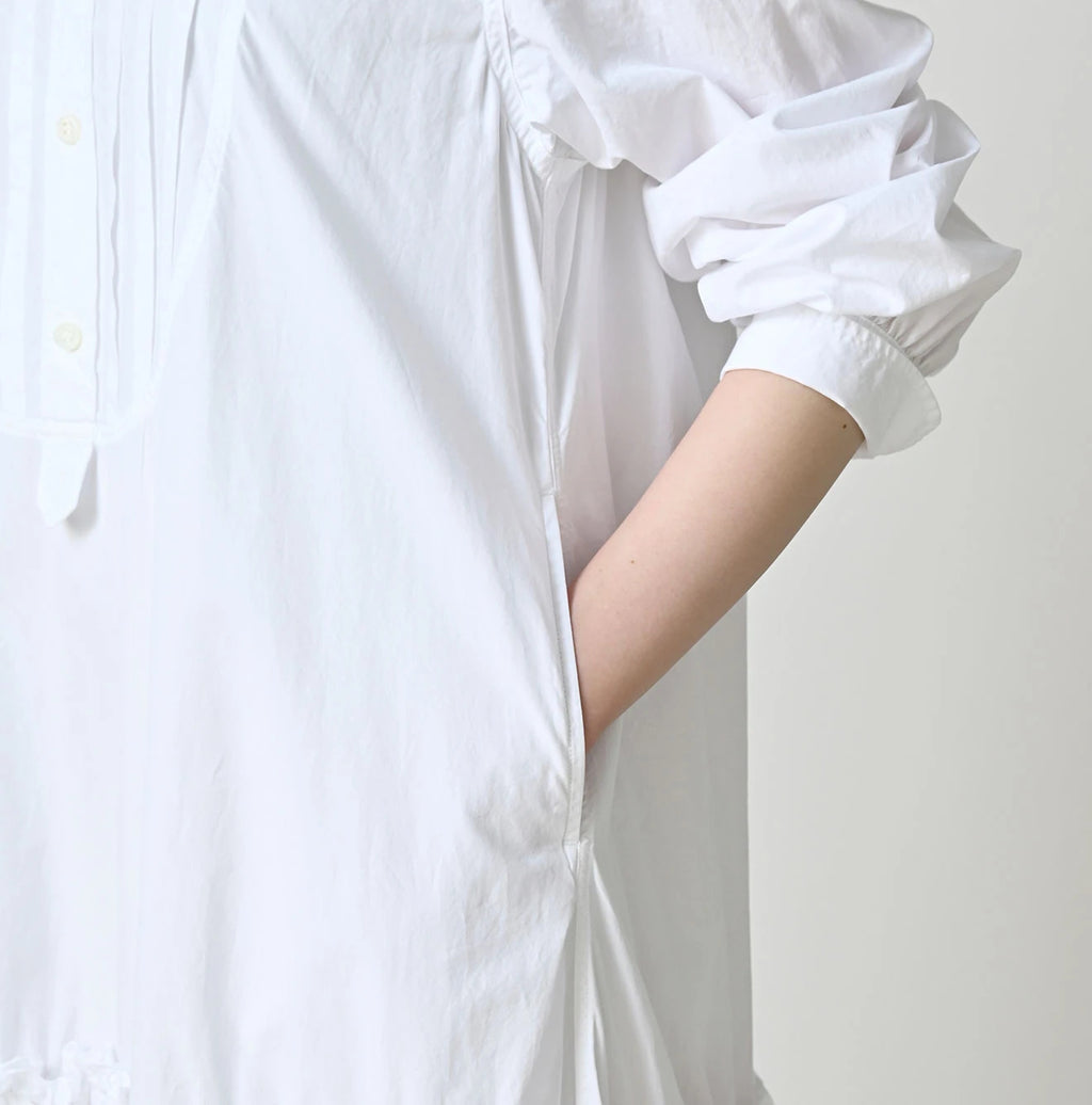 Broadcloth Tiered Shirt Dress