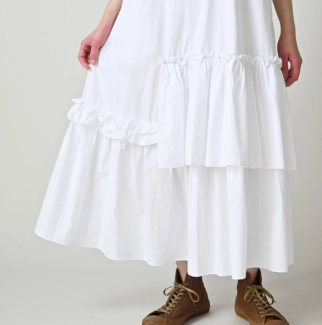 Broadcloth Tiered Shirt Dress