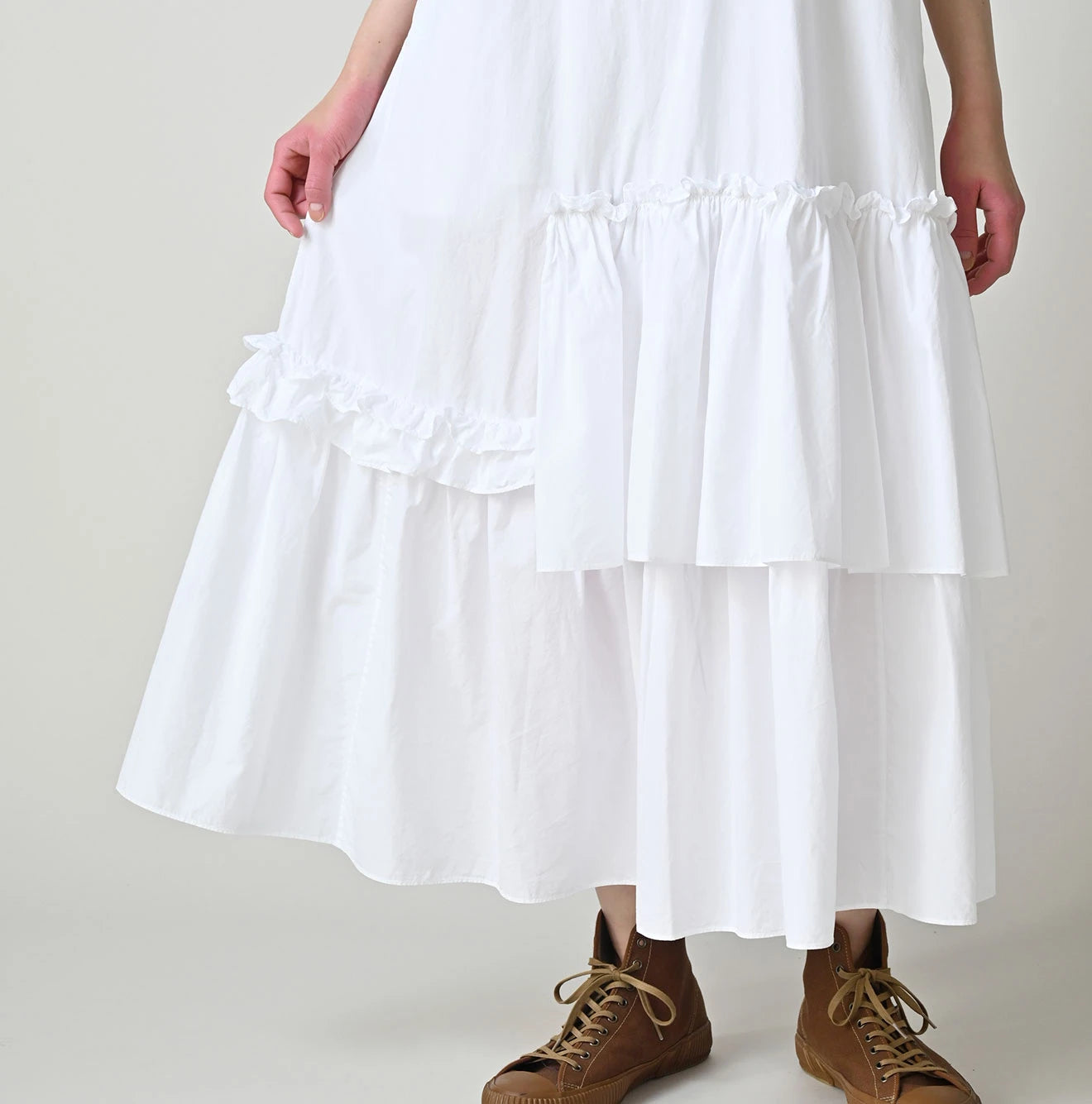 Broadcloth Tiered Shirt Dress