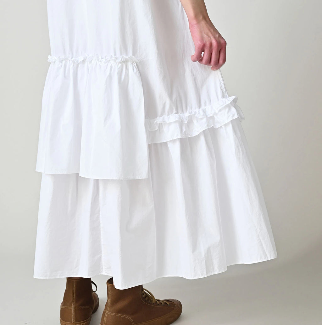 Broadcloth Tiered Shirt Dress