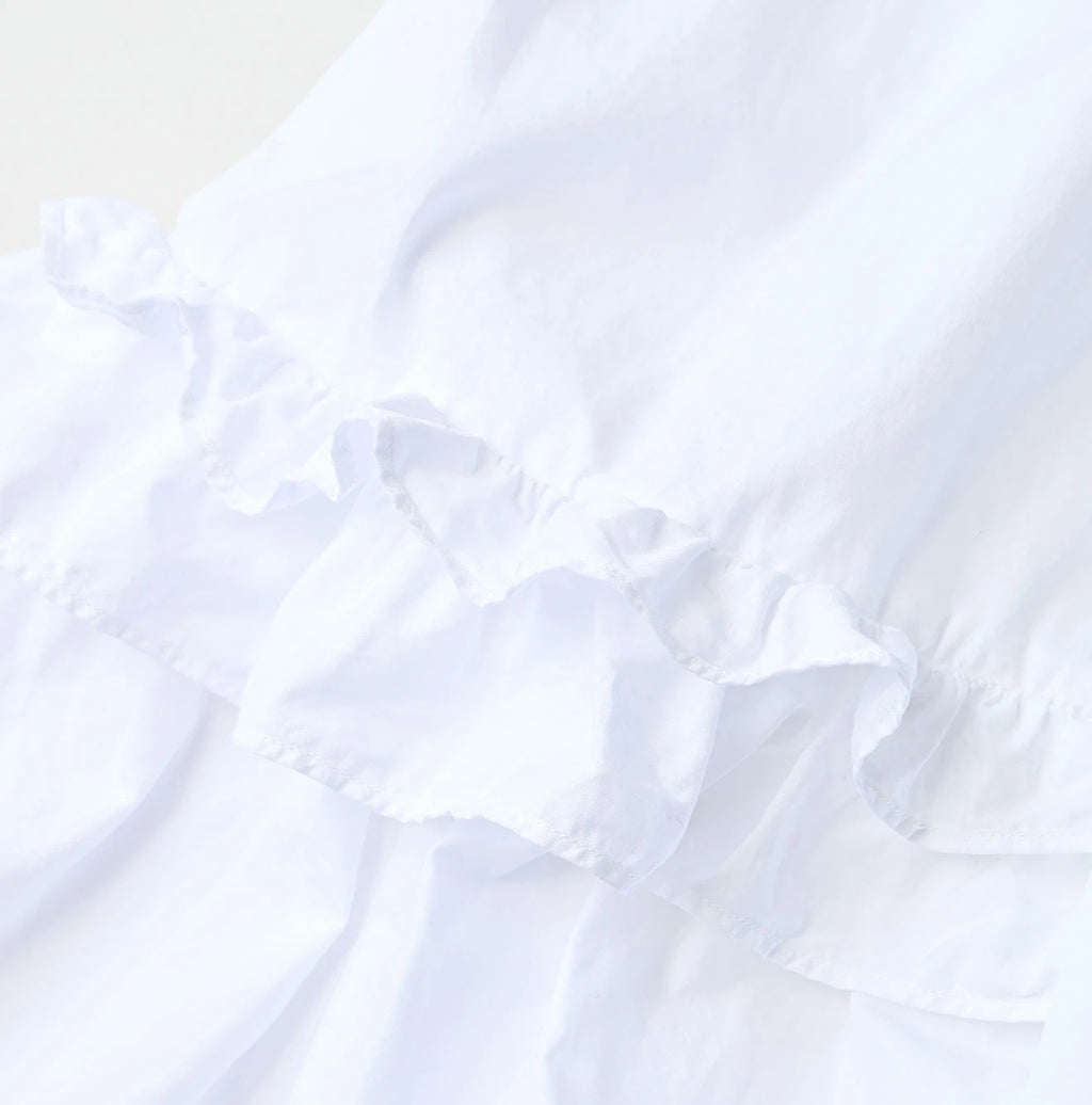 Broadcloth Tiered Shirt Dress