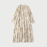 Linen Breezy Campanula Print Pintuck Dress