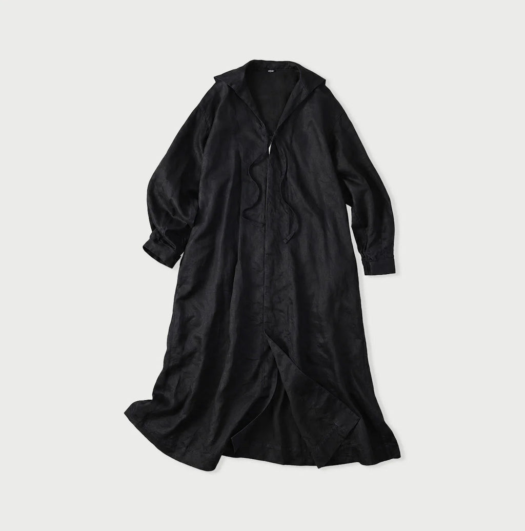 Indigo Linen Sateen Sailor Dress