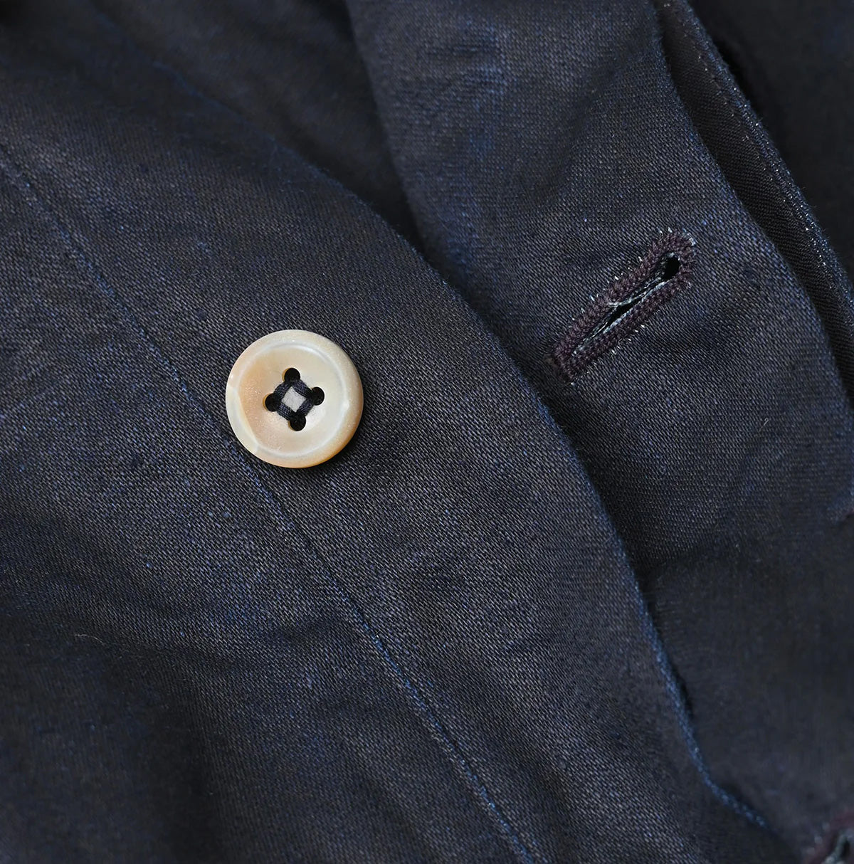 Indigo Linen Sateen Sailor Dress