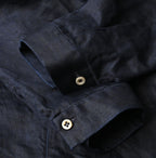 Indigo Linen Sateen Sailor Dress
