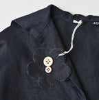 Indigo Linen Sateen Sailor Dress