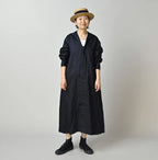 Indigo Linen Sateen Sailor Dress