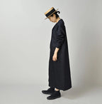Indigo Linen Sateen Sailor Dress