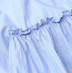 Broadcloth Mix Tiered Shirt Dress