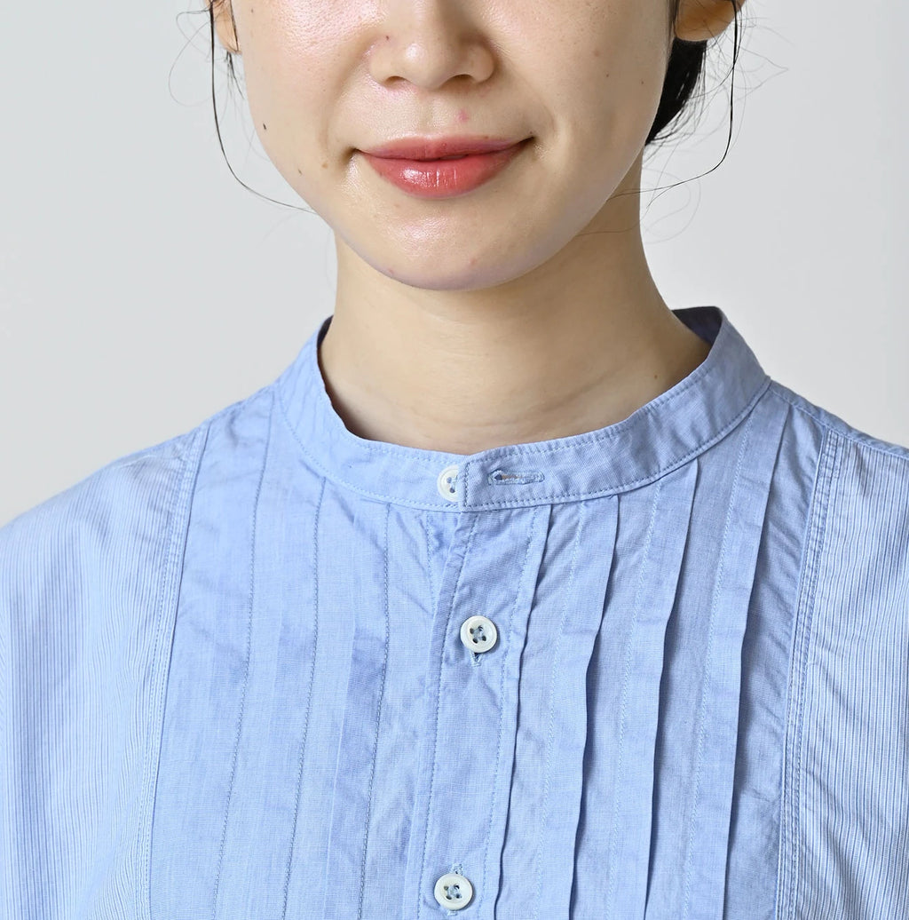 Broadcloth Mix Tiered Shirt Dress