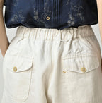 Linen Sateen Easy Short Pants
