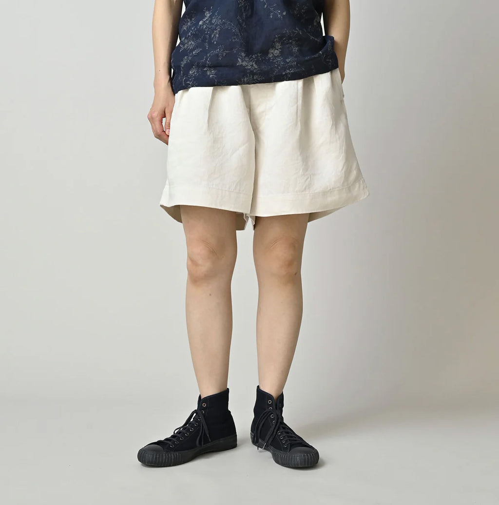 Linen Sateen Easy Short Pants