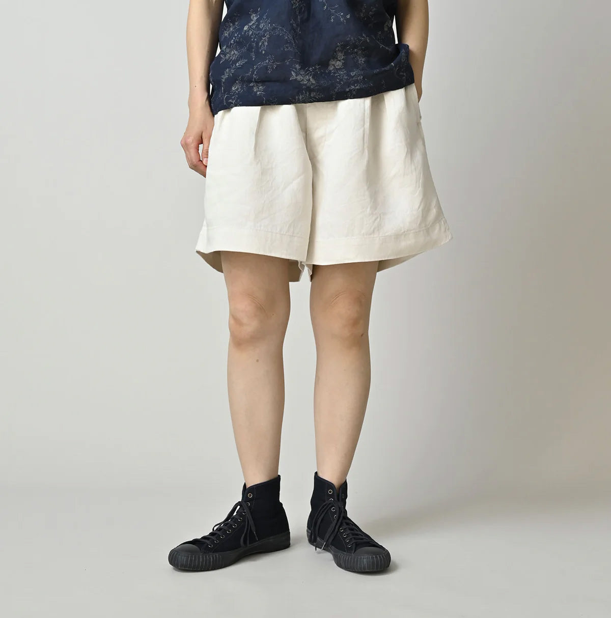 Linen Sateen Easy Short Pants