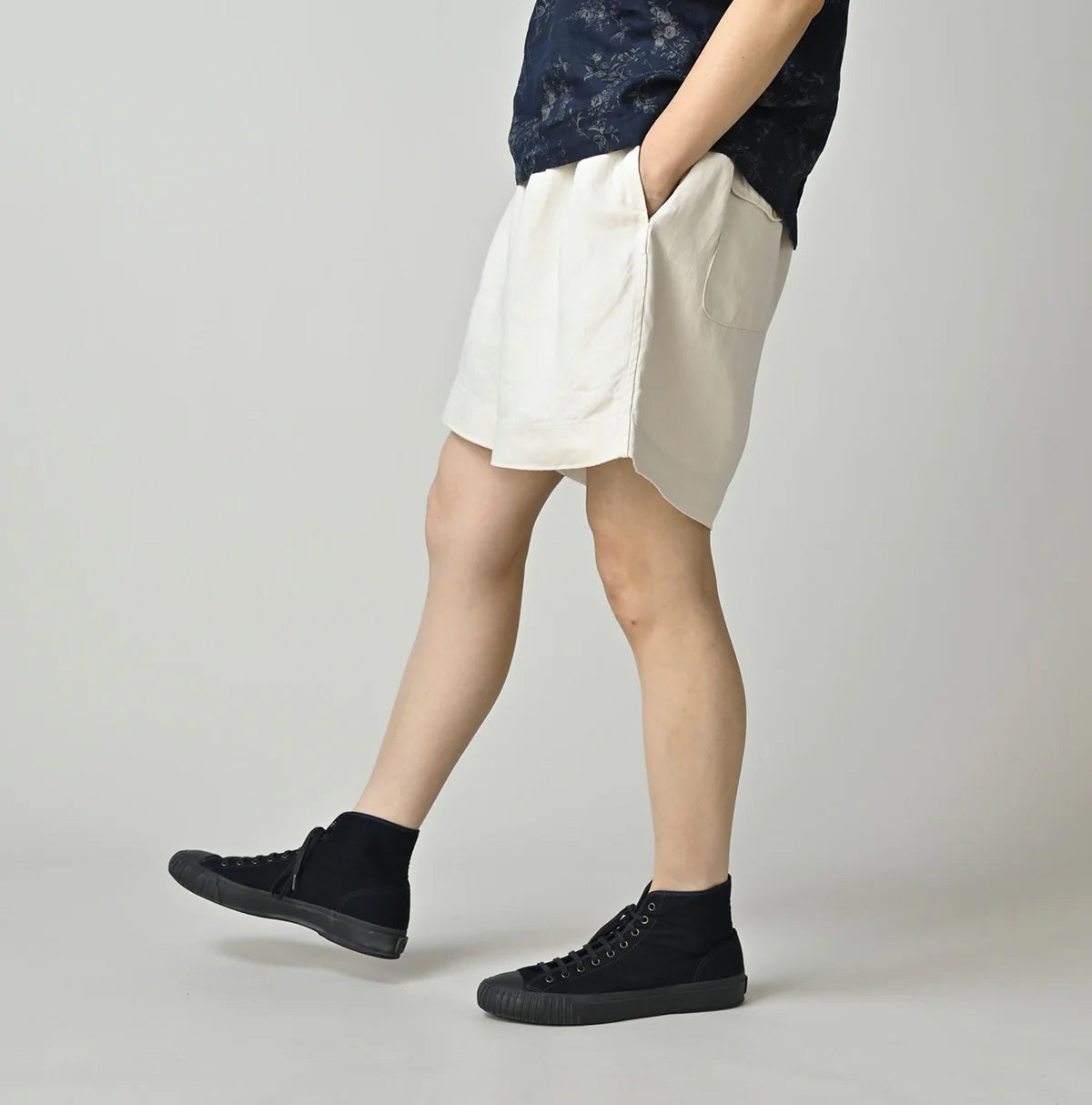 Linen Sateen Easy Short Pants