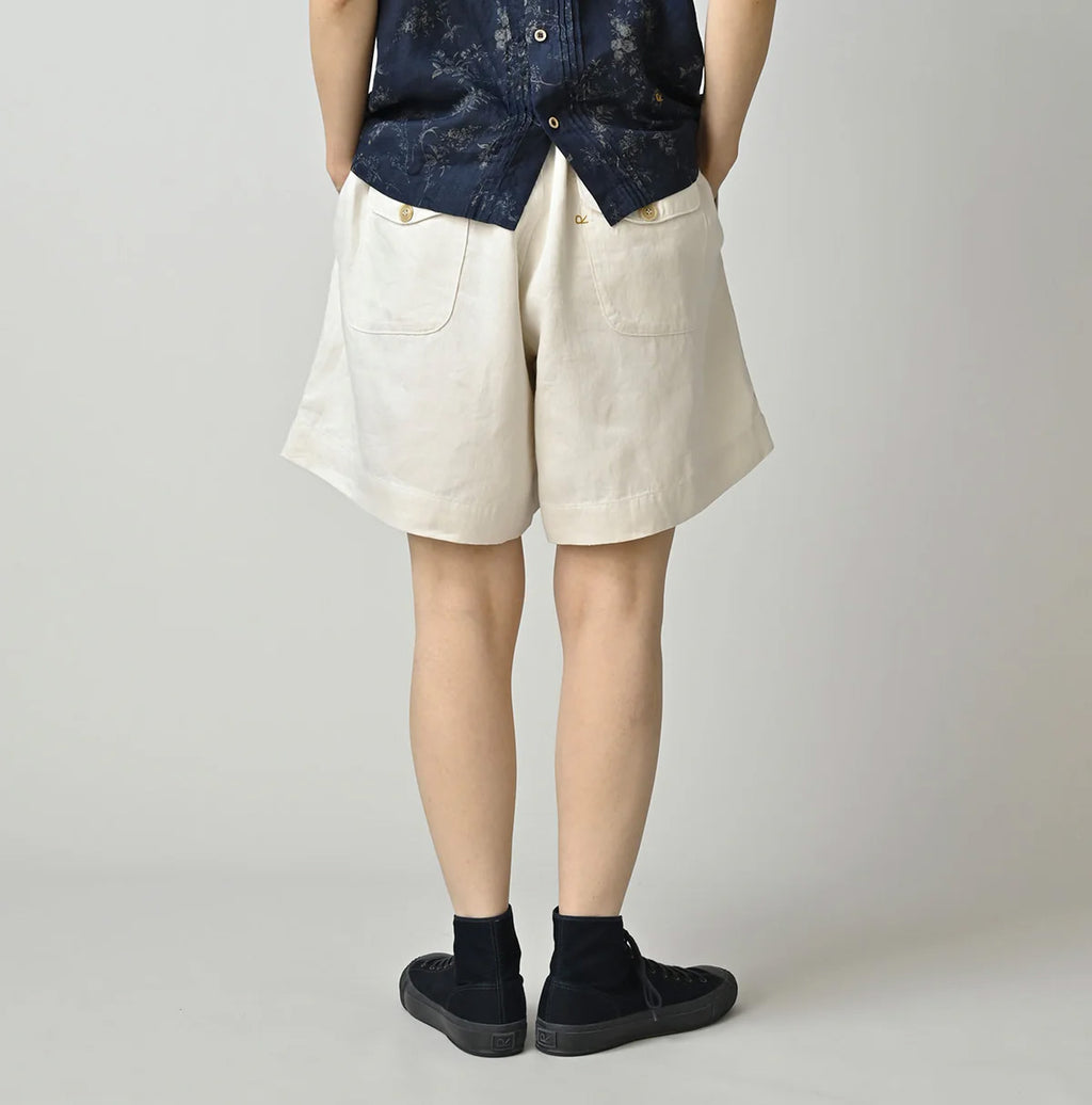 Linen Sateen Easy Short Pants