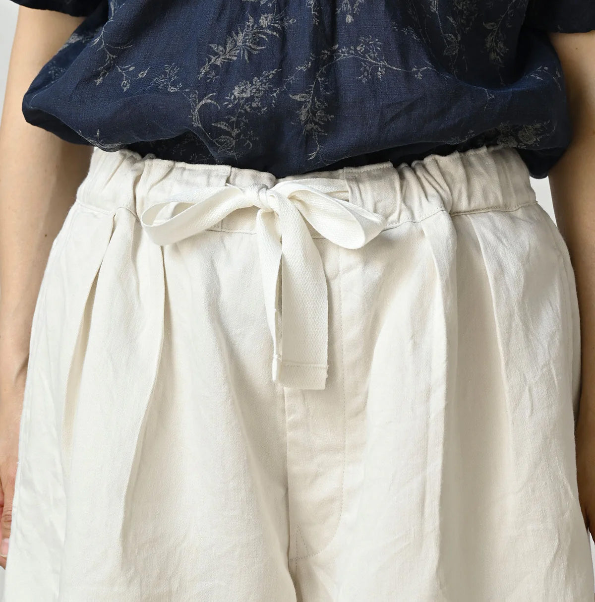 Linen Sateen Easy Short Pants