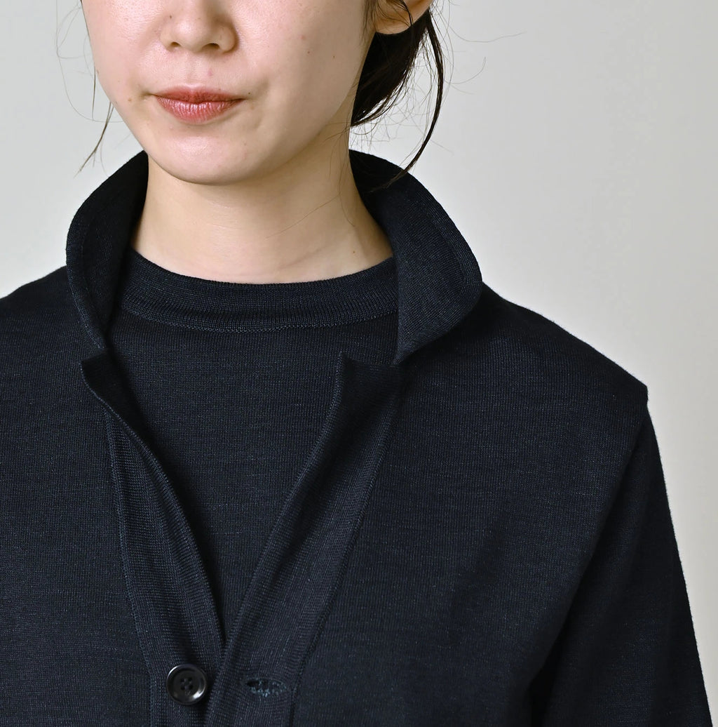 Indigo Supima Knitsew Cardigan