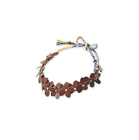 Layered Leather Flower Choker