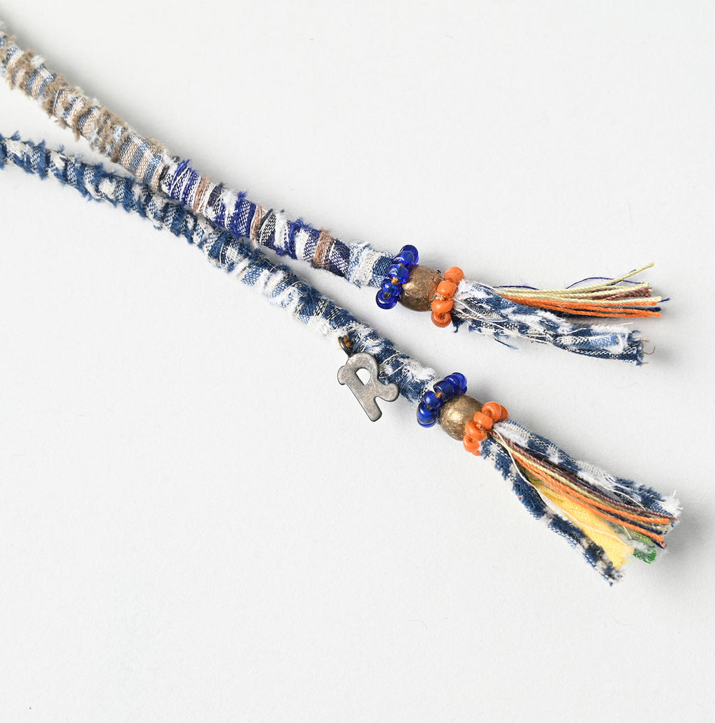 Layered Leather Flower Choker Detail