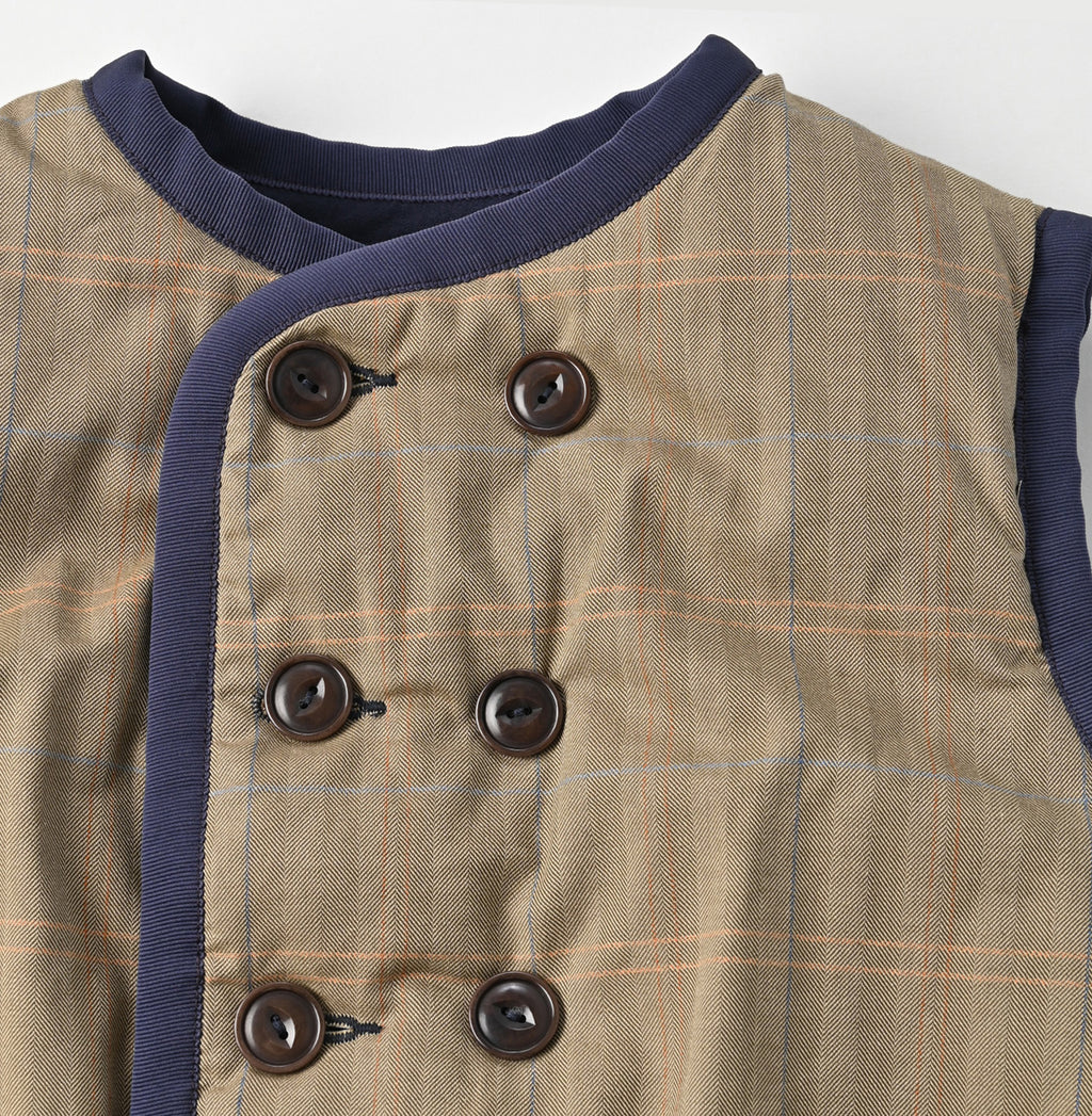 Jersey Furano Reversible Quilt Vest Detail