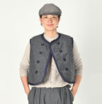 Jersey Furano Reversible Quilt Vest Female Model