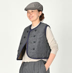 Jersey Furano Reversible Quilt Vest Female Model