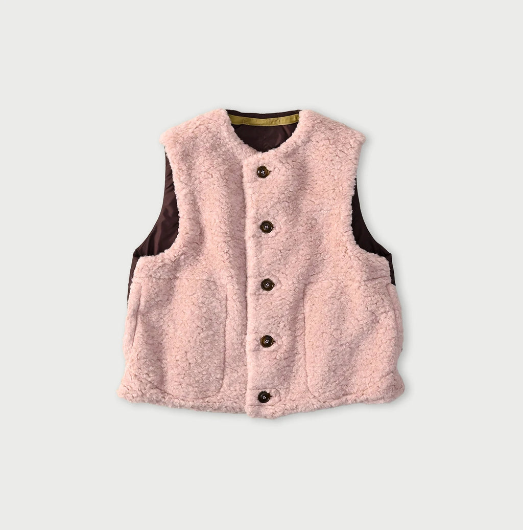 Wool Boa x Nylon Vest