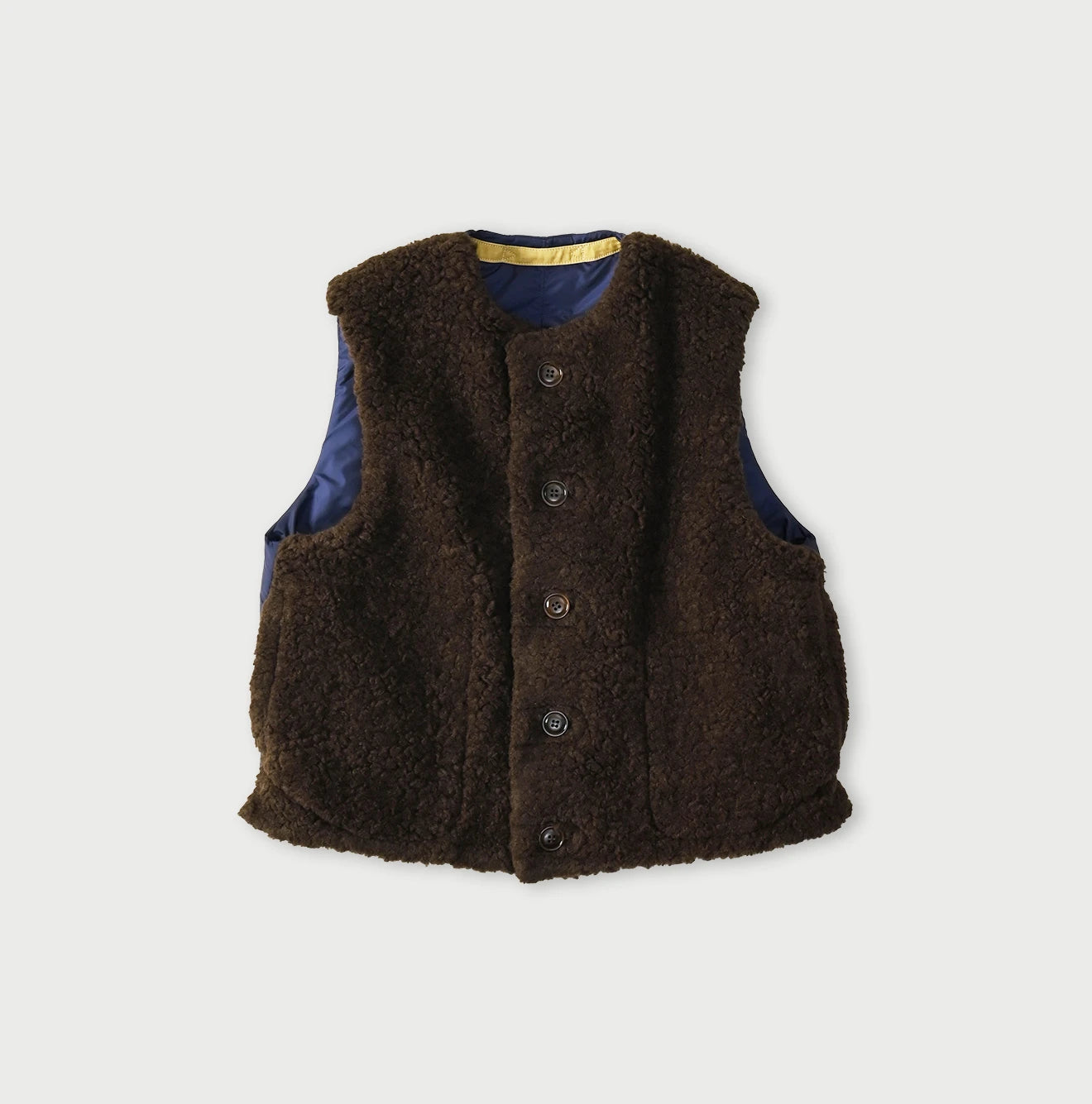 Wool Boa x Nylon Vest