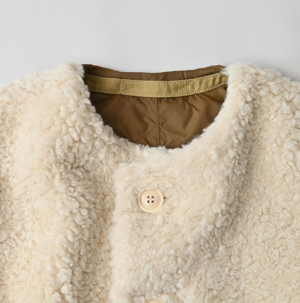 Wool Boa x Nylon Vest