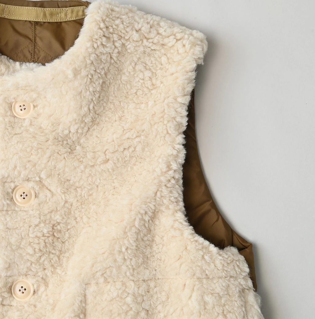 Wool Boa x Nylon Vest