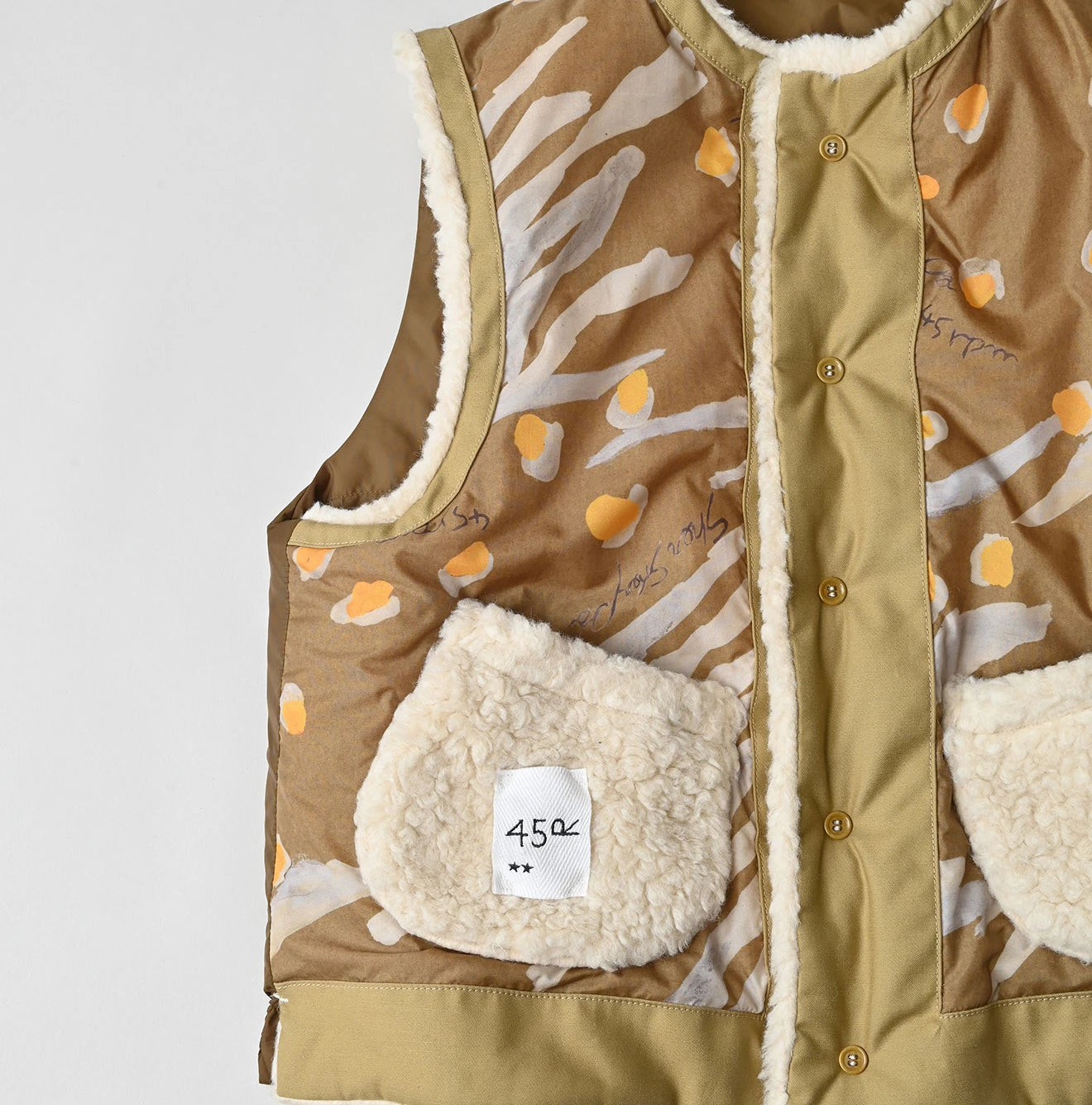 Wool Boa x Nylon Vest