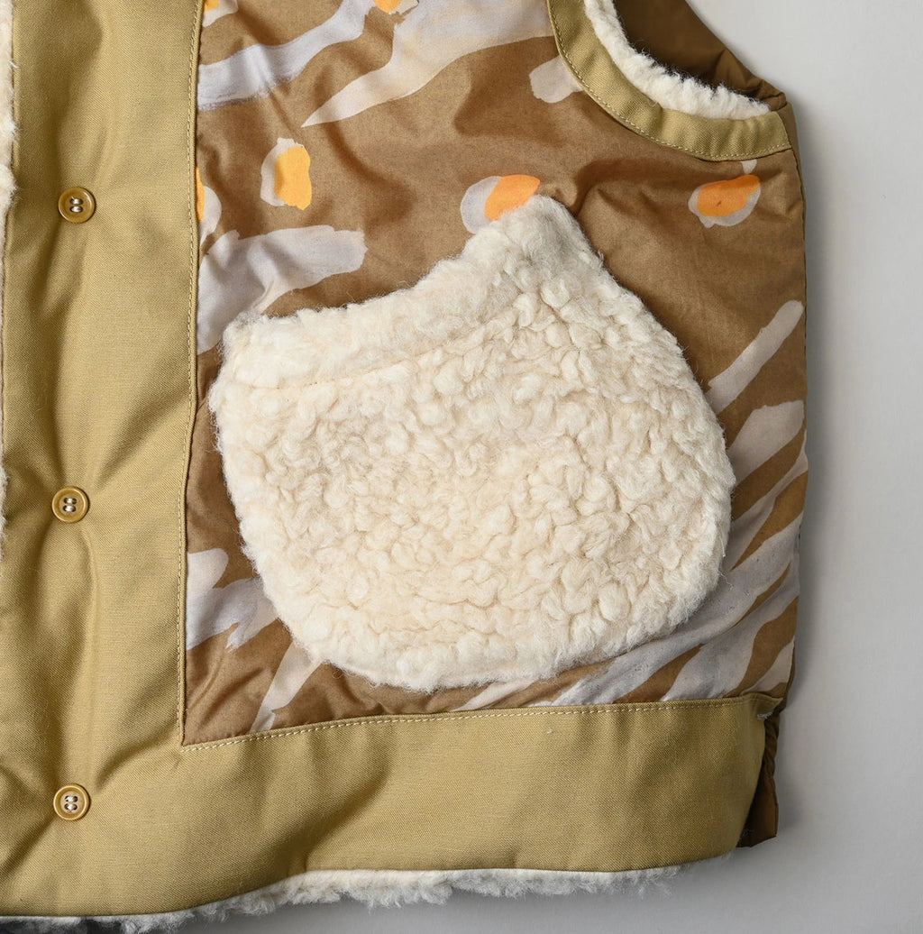 Wool Boa x Nylon Vest