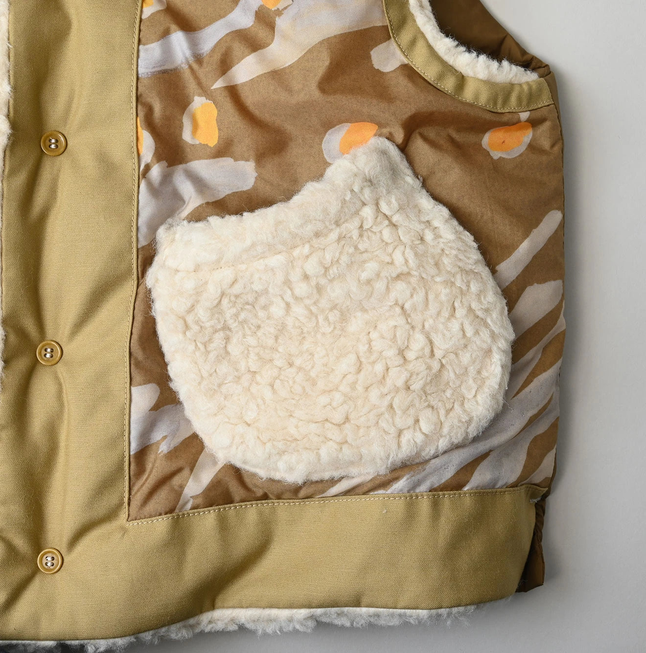 Wool Boa x Nylon Vest