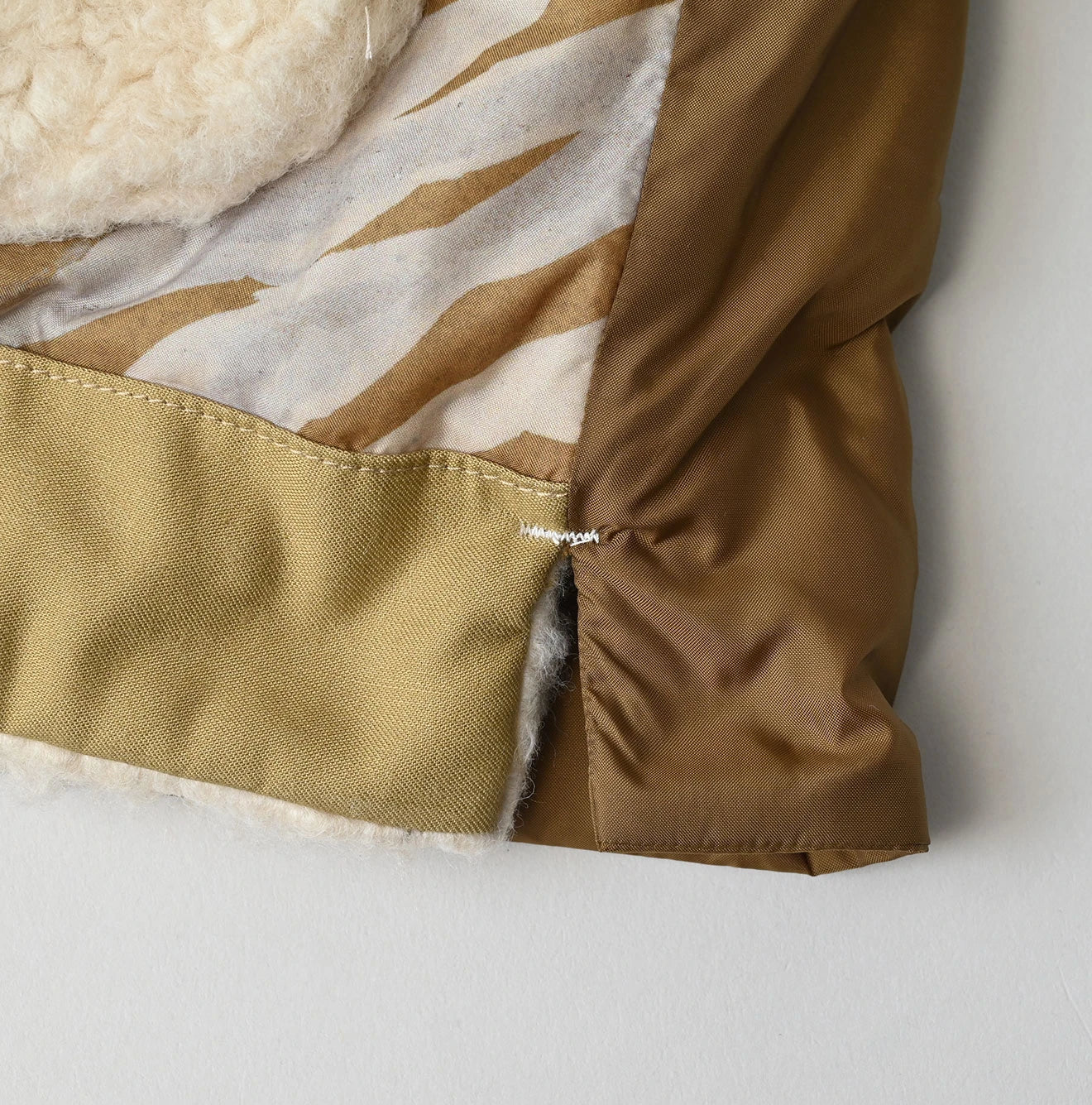 Wool Boa x Nylon Vest