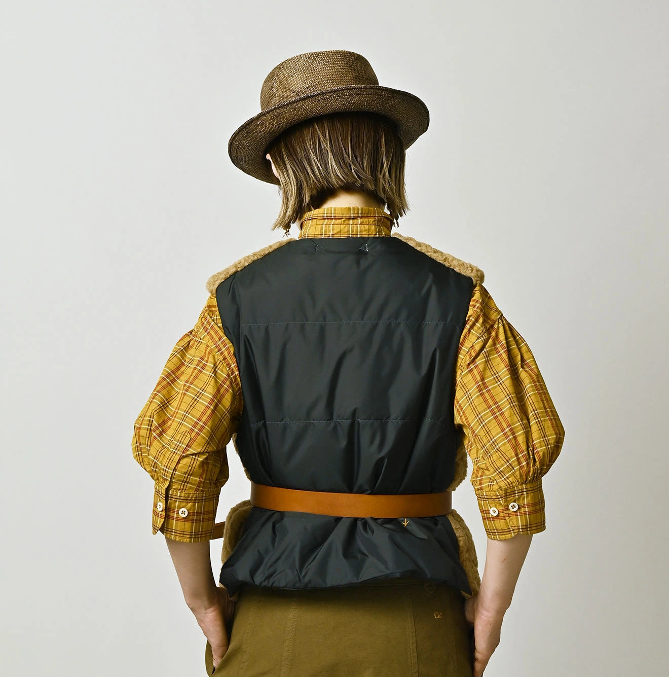 Wool Boa x Nylon Vest