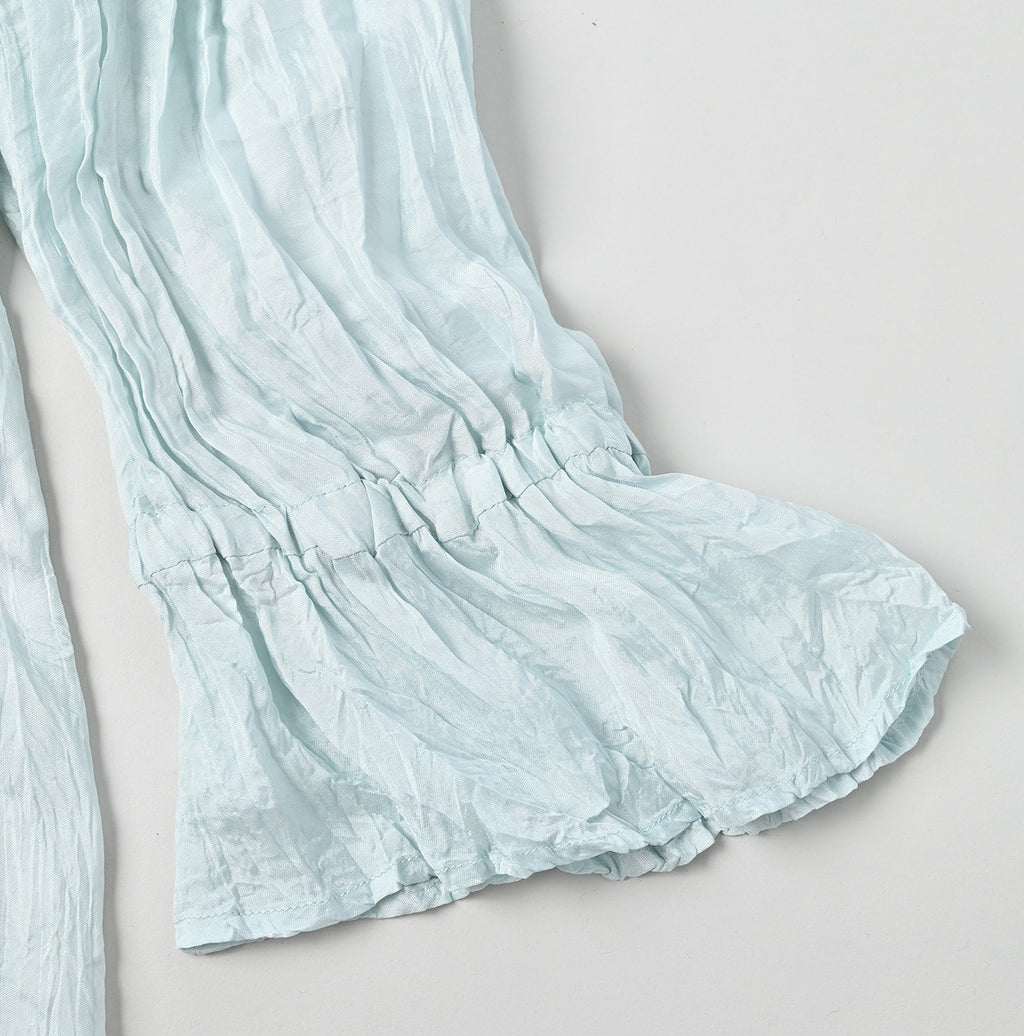Indian Silk Frill Collar Blouse Detail