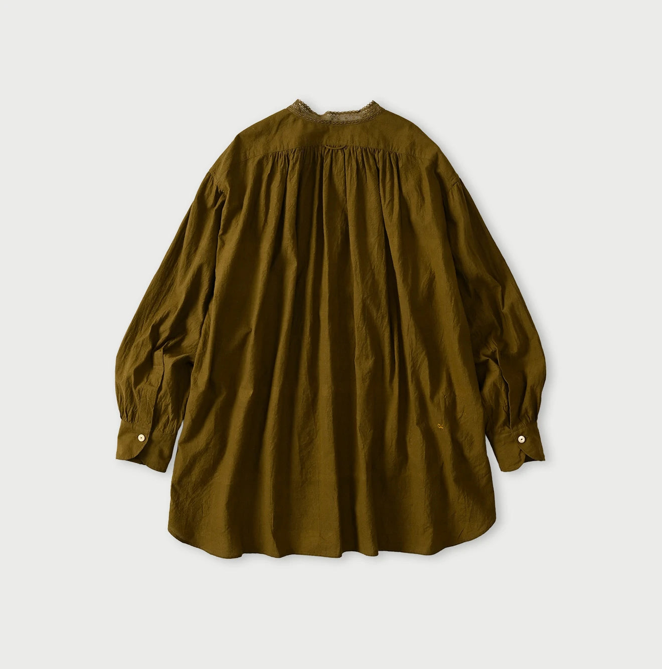 Indian Khadi Tuck x Lace Smock Blouse