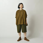 Indian Khadi Tuck x Lace Smock Blouse