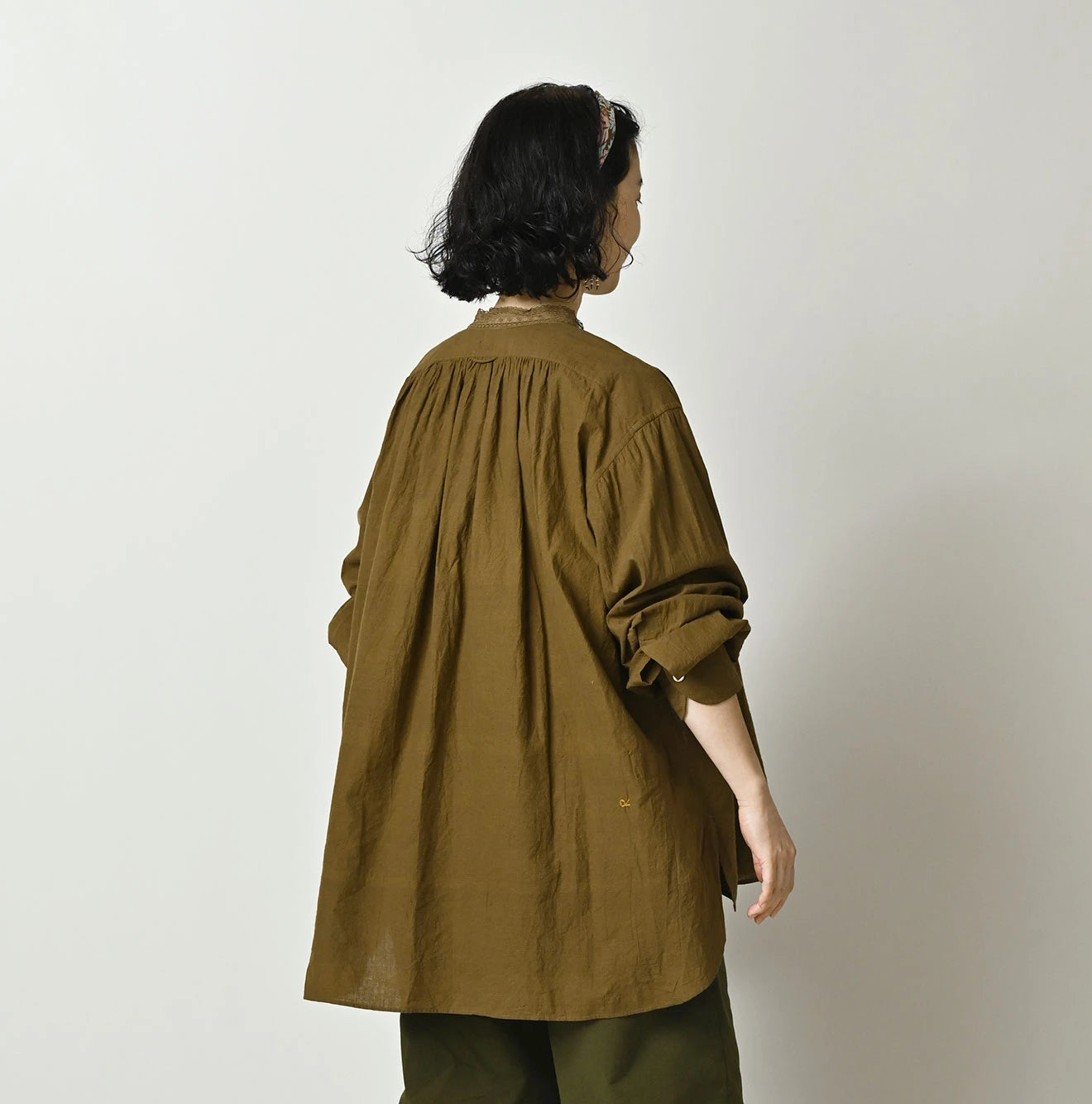 Indian Khadi Tuck x Lace Smock Blouse