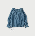 Ai Feather Khadi Silk Frill de T-shirt