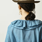 Ai Feather Khadi Silk Frill de T-shirt